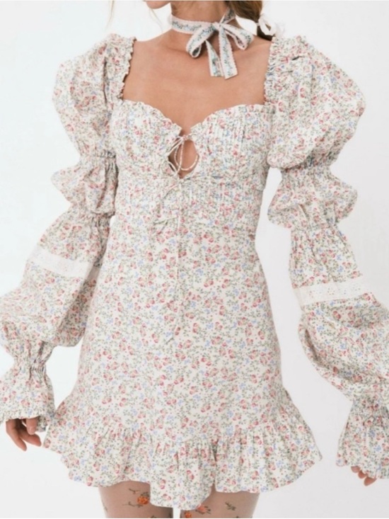 For Love And Lemons Dresses & Skirts - For Love and Lemons Lucca Mini Dress Country Cottage 100% Cotton 60's Inspired